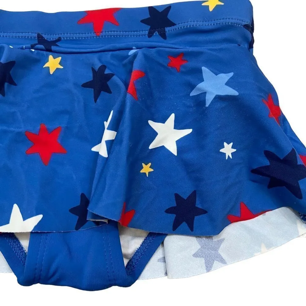 Hanna Andersson Girl Blue Star Print Swim Skort‎ Size 100 or 5